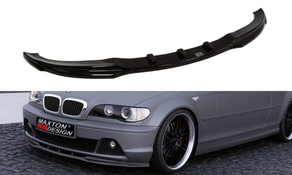 Передний сплиттер BMW 3 E46 Купе, рестайлинговая модель MAXTON DESIGN BM-3-46F-CE-FD1G
