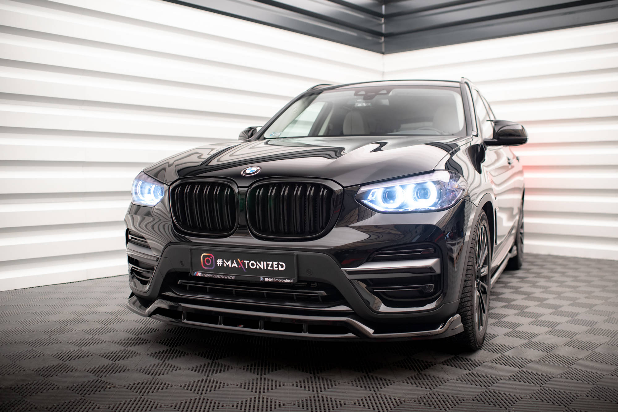 Передний сплиттер BMW X3 G01 MAXTON DESIGN BM-X3-01-FD1G+FD1RG