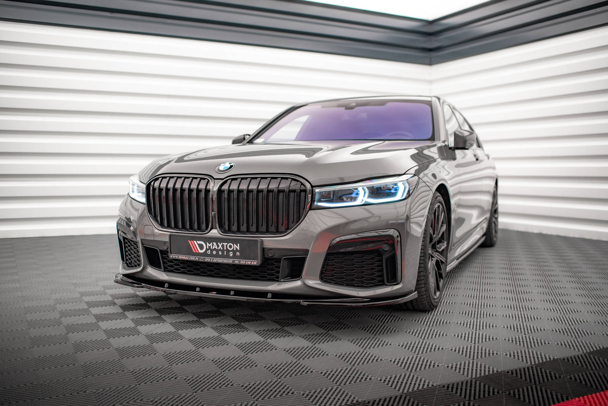 Передний сплиттер V.1 BMW 7 M-Pack G11 / G12 рестайлинг MAXTON DESIGN BM-7-11F-MPACK-FD1G