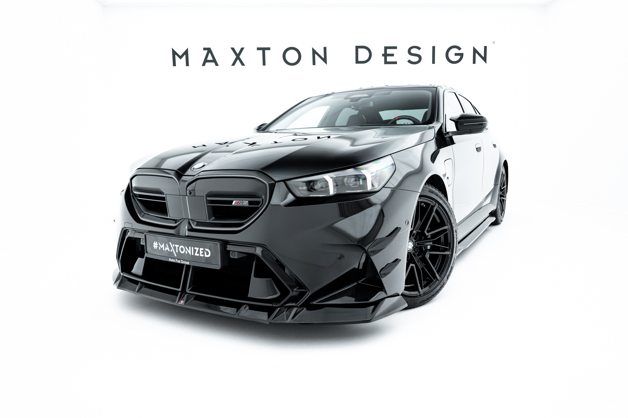 Передний сплиттер V.1 для BMW M5 Седан / Универсал G90 MAXTON DESIGN BM-M5-G90-FD1G