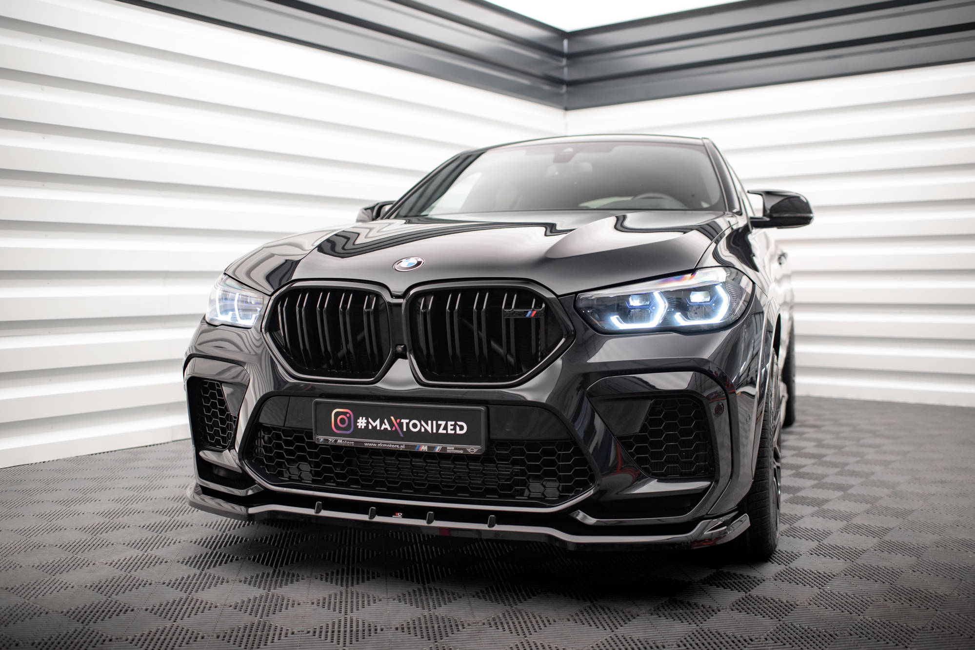 Передний сплиттер V.1 BMW X6 M F96 MAXTON DESIGN BM-X6-F96-M-FD1G