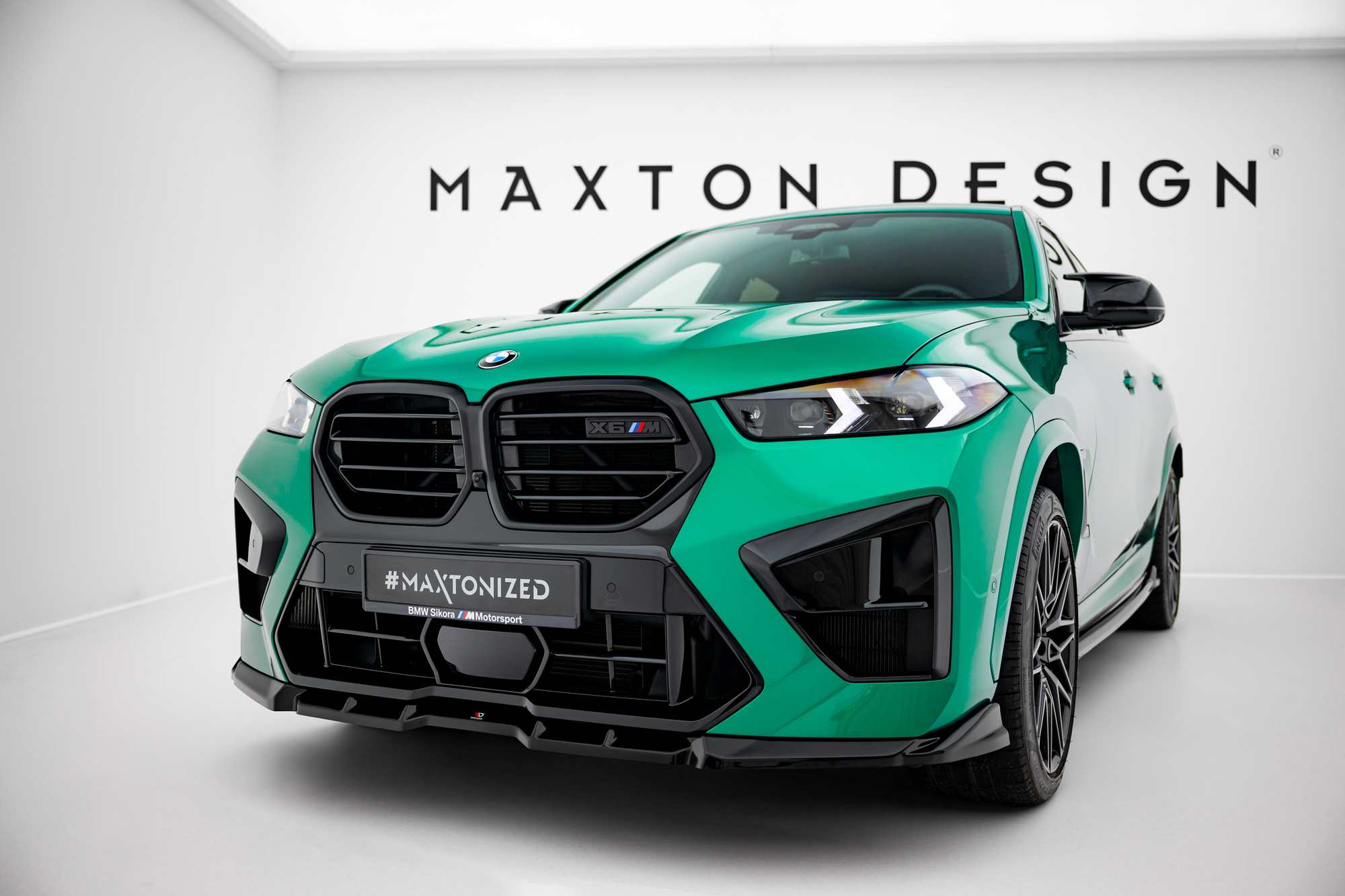 Передний сплиттер V.1 для BMW X6 M F96 (рестайлинг) MAXTON DESIGN BM-X6-F96F-M-FD1G