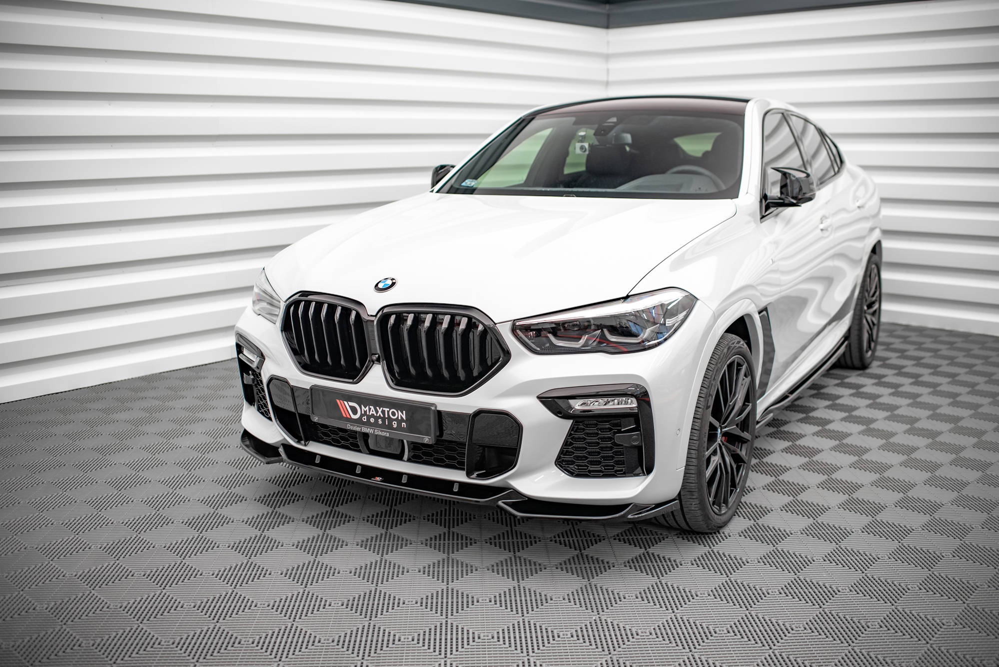 Передний сплиттер V.1 BMW X6 M-Pack G06 MAXTON DESIGN BM-X6-06-MPACK-FD1G