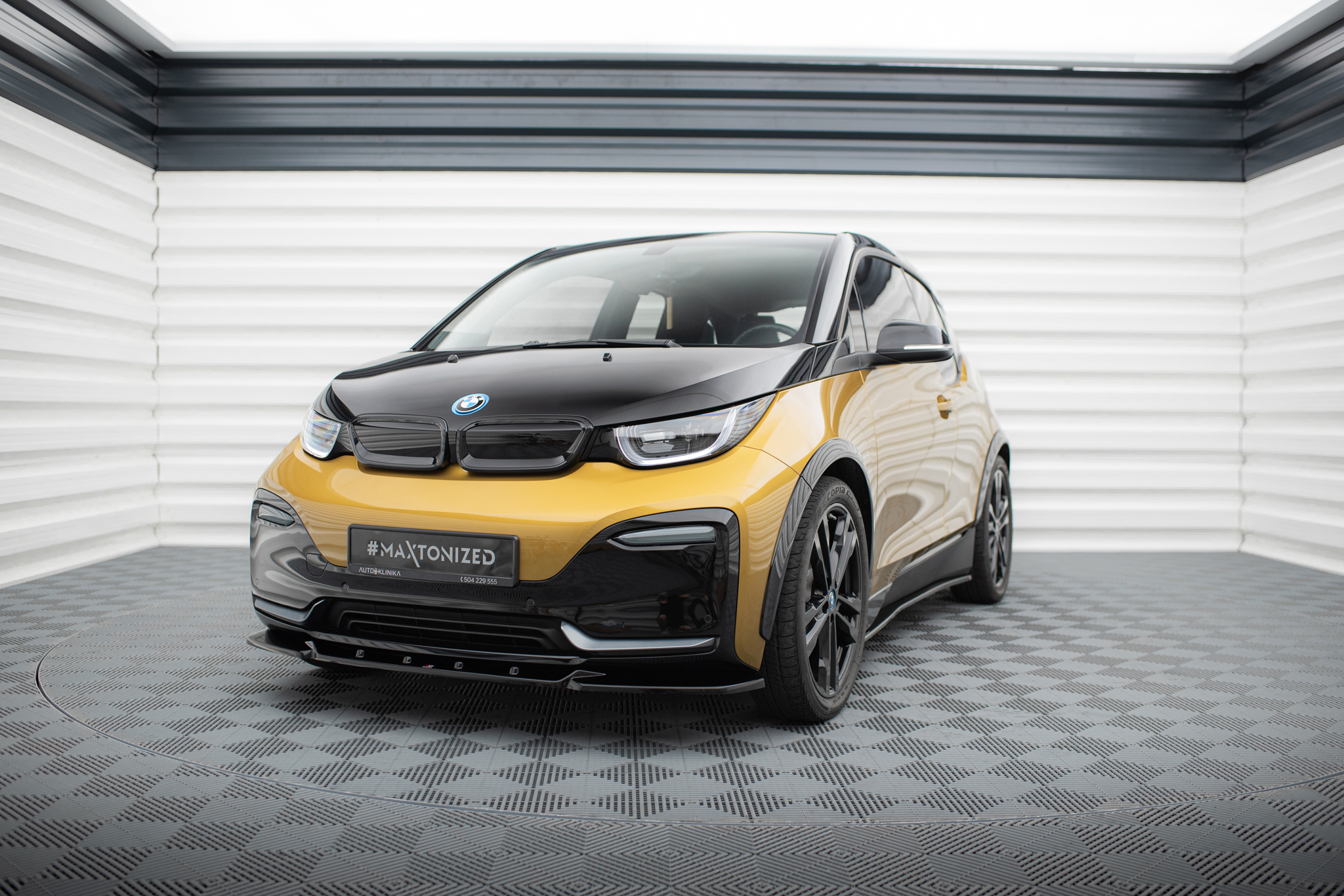 Передний сплиттер V2 для BMW i3 S Mk1 (рестайлинг) MAXTON DESIGN BM-I3-1-FD2G
