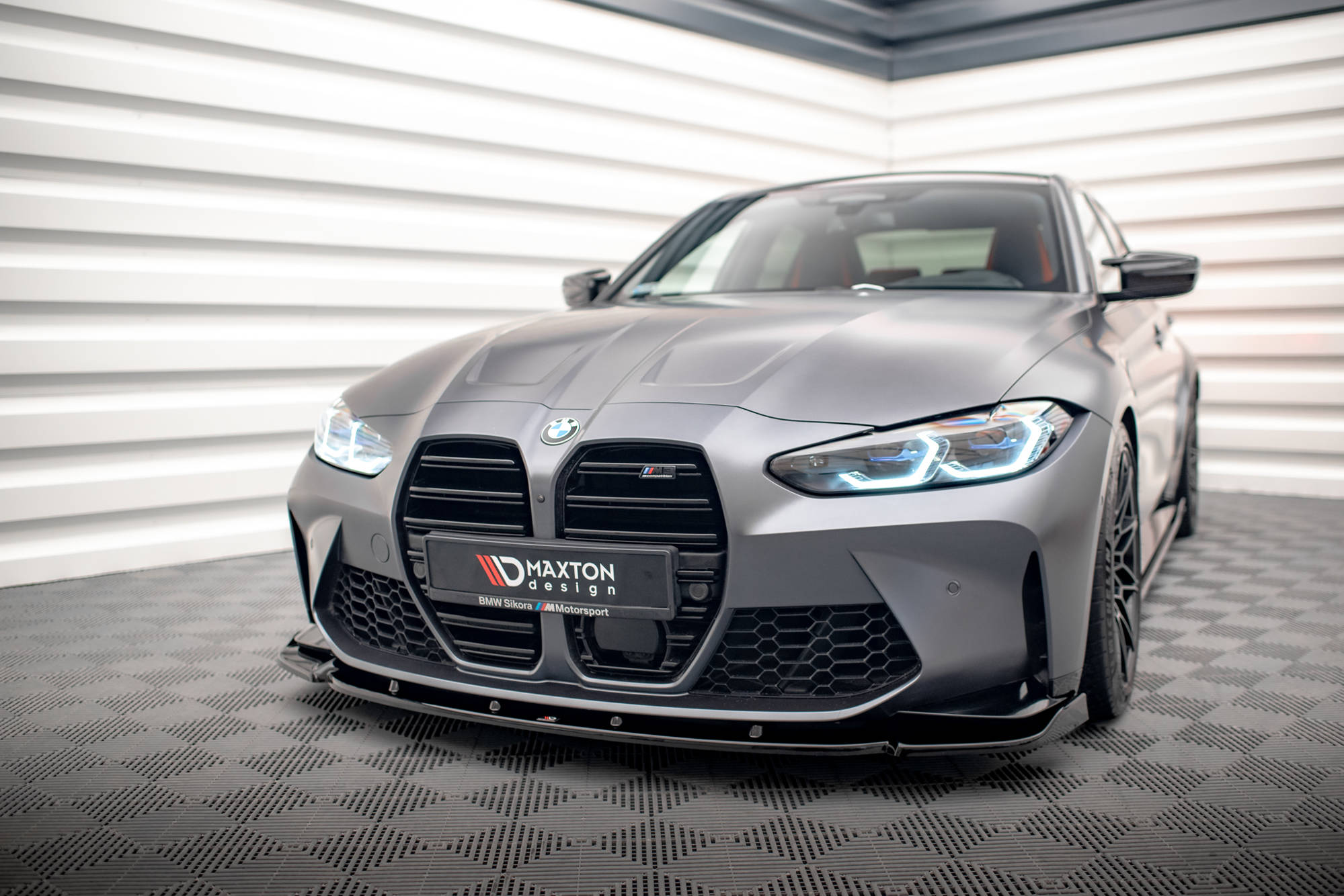 Передний сплиттер V.3 BMW M3 Седан/Универсал G80/G81 MAXTON DESIGN BM-4-G82-M-FD3G