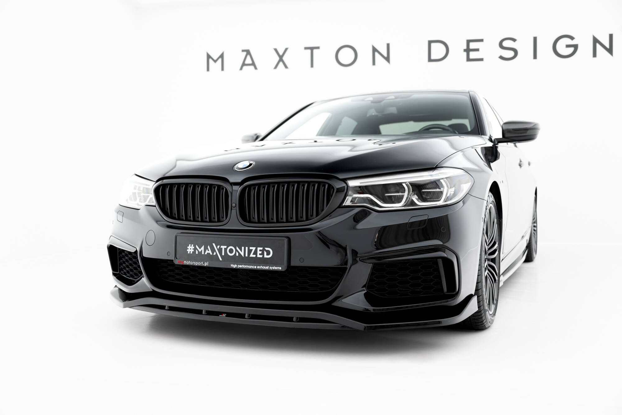 Передний сплиттер V3 для BMW M550i / M550d Sedan G30 MAXTON DESIGN BM-5-G30-MPACK-FD3G+FD3RG