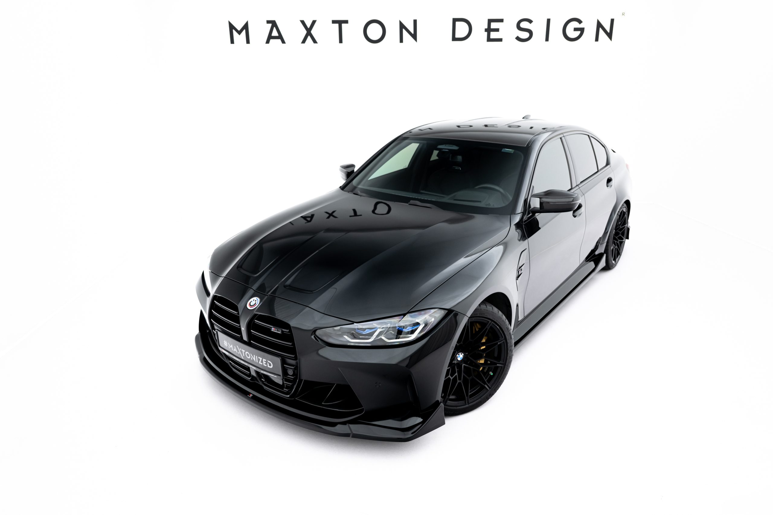 Передний сплиттер V.4 CSL Look для BMW M3 Sedan / Touring G80 / G81 MAXTON DESIGN BM-4-G82-M-FD4G