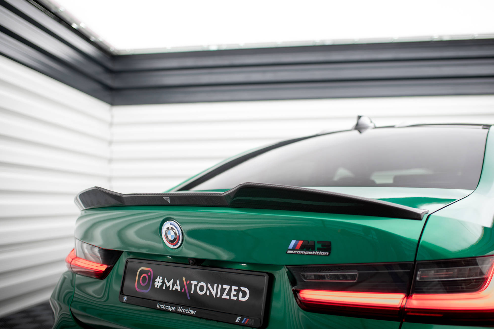 Спойлер на заднюю дверь из препрег-карбона для BMW M3 G80 / M340i G20 / 3 M-Pack G20 / 3 Standard G20 MAXTON DESIGN CF-BM-3-G80-M-H1-245-P