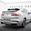 Задний сплиттер (с вертикальными планками) BMW X4 M F98 MAXTON DESIGN BM-X4M-F98-RD1G+RD2G