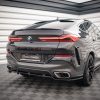 Задний сплиттер (с вертикальными планками) V.2 BMW X6 M-Pack G06 MAXTON DESIGN BM-X6-06-MPACK-RD3G+RD4G